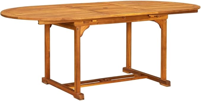 7 Piece Patio Dining Set, Sectional Sofa Patio Conversation Set Porch Furniture Set Front Porch Furniture for Negotiation Area Piazza Exhibition Poolside Solid Acacia Wood