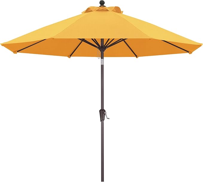 ABCCANOPY OLEFIN® 5-Year No Fading 9FT Patio Umbrella, Outdoor Table Umbrella with 8 Sturdy Ribs for Deck, Backyard, Yard (Gold)