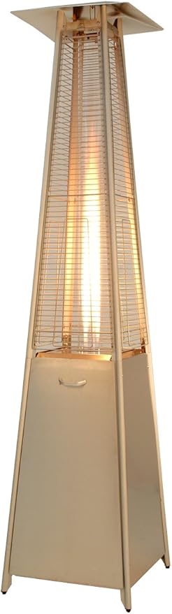 AZ Patio Pyramid Glass Tube Propane Gas Patio Heater, Stainless Steel, CSA certified