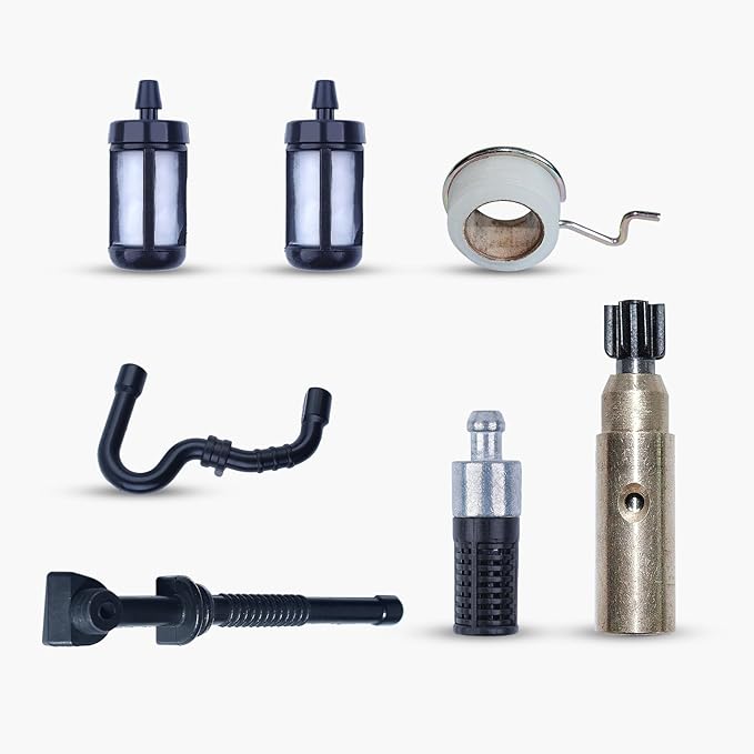 Oil Pump Worm Gear Oil Line Filter Fuel Line Filters For Stihl 017 018 MS180 MS170 MS 170 180 Chainsaw Replacement Spare Parts