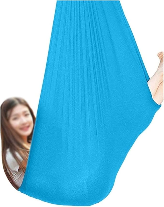 Physical Therapy Swing for Sensory Indoor, Kids and Teens More Special Needs, Cuddle Hammock Autism, ADHD, Aspergers and Integration Snuggle (Color : Sky Blue, Size : 150x280cm/59x110in)