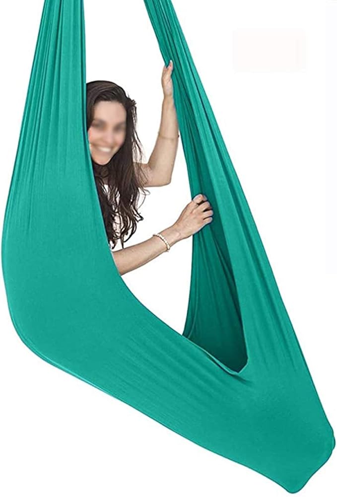 Indoor Swing for Kids Adult Sensory Elastic Swing Adjustable Hammock Yoga Swing for Autism ADHD Aspergers (Color : A, Size : 150 x 280 cm (L x W).)