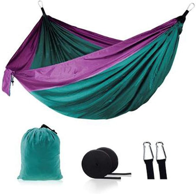 Ultralight Outdoor Camping Nylon Hammock Sleeping Swing Tree Bed Garden Backyard Furniture Hanging Double Hammock Chair Hanging Cushion 22