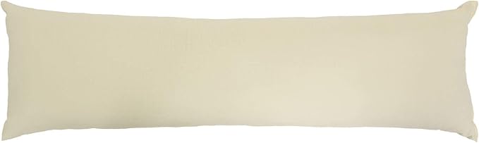 Hatteras Hammocks Cream Long Hammock Pillow, Sunbrella Fabric, Hook & Loop Fasteners, Extra Wide Size, Eco-Friendly, Handcrafted in The USA