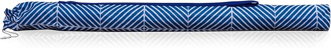 PICNIC TIME 5.5 Ft Portable Beach Umbrella, Lightweight UV Protection Sunshade with Tilt Pole & Carry Bag, Outdoor Canopy Umbrella for Beach, Sand, Pool, Patio, Camping, Travel, or Backyard Shade, (Blue Athens Pattern)