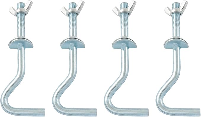 TAODAN 4PCS Swing Hooks Hammock Hardware Load 550lbs 4.92x1.89inch Steel Heavy Duty Replacement Bracket for Indoor and Outdoor Hammocks