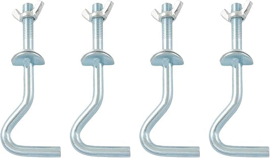TAODAN 4PCS Swing Hooks Hammock Hardware Load 550lbs 4.92x1.89inch Steel Heavy Duty Replacement Bracket for Indoor and Outdoor Hammocks