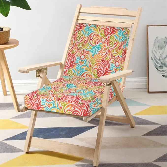 FUNHOME Outdoor Chair Cushion Covers 2 Pack, No Insert! Patio Cushion Covers Replacement 20" x 18" x 4", Water Resistant Chair Cushion Slipcovers, Corinthian Dapple (Covers ONLY)