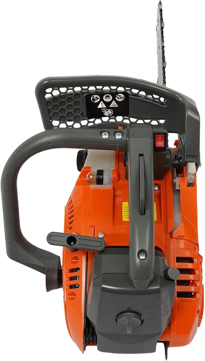 20inch Gas Chain Saw, 3.49HP 58CC 2-Stroke Gasoline Powered Chainsaw, 9000RPM Air Cooled Pull Start Gas Chainsaw Petrol Chain Saw with Safety Lock & Automatic Return for Wood Cutting, Trees