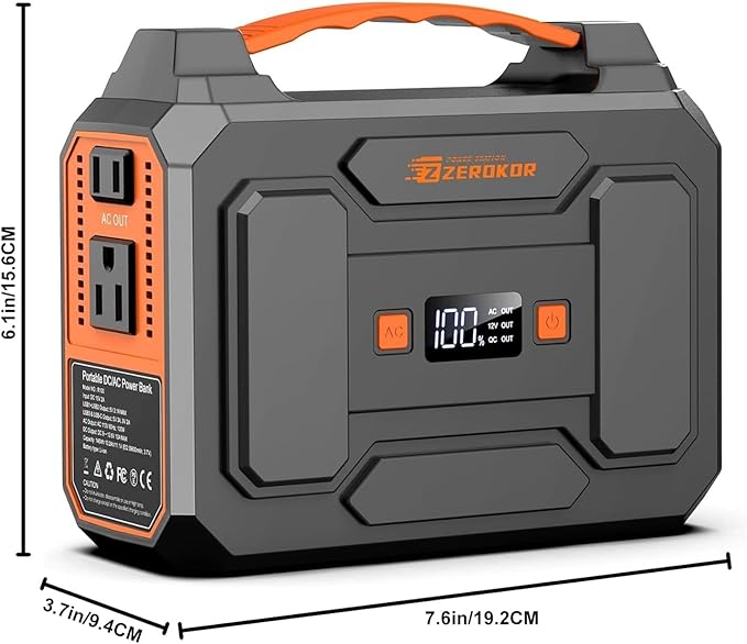 Solar Power Station with Foldable Solar Panel 40W, Portable 110V Outlet Power Bank 100W Solar Generator with Panels Included, Portable Battery Pack for Camping Laptop Smart Devices RV Outdoor Backup