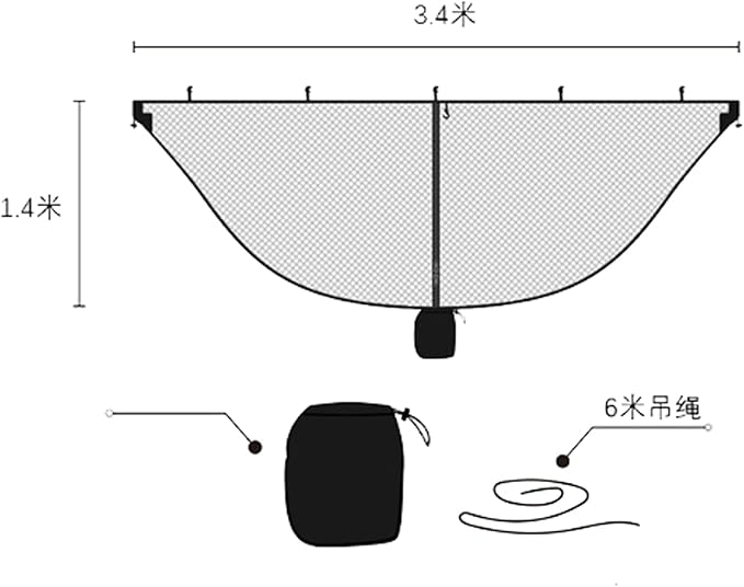 NOBRIM Camping Hammocks Mosquito Net Net Lightweight Portable 2 Person Hammock Fast and Easy Set Up for Outdoor Furniture