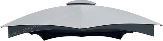 APEX GARDEN Replacement Canopy Top for Lowe's Allen Roth 10X12 Gazebo #GF-12S004B-1 (Grey)