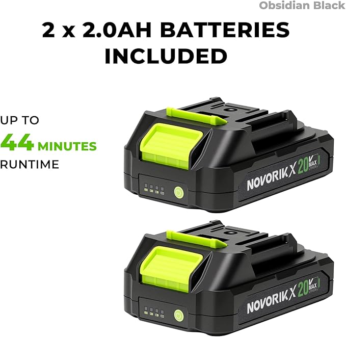 NovorikX 12'' Cordless String Trimmer & 350 CFM Leaf Blower Combo, 3 Batteries & Charger Included