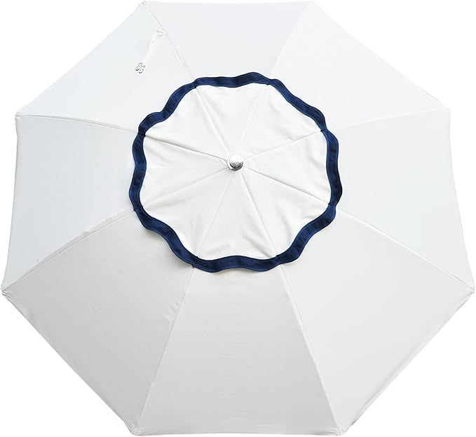AMMSUN 7.8ft Seashore Umbrella, Outdoor Umbrella, Boho Patio Umbrella with UV 50+ Air Vent Ash Wood Pole Carry Bag & Water-Resistant Canvas