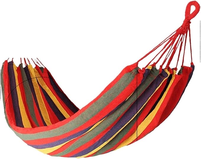 150-300KG Outdoor Hammock Portable Tree Hanging Bed Swing Chair for Garden Camping Beach Yard Travel(Red)