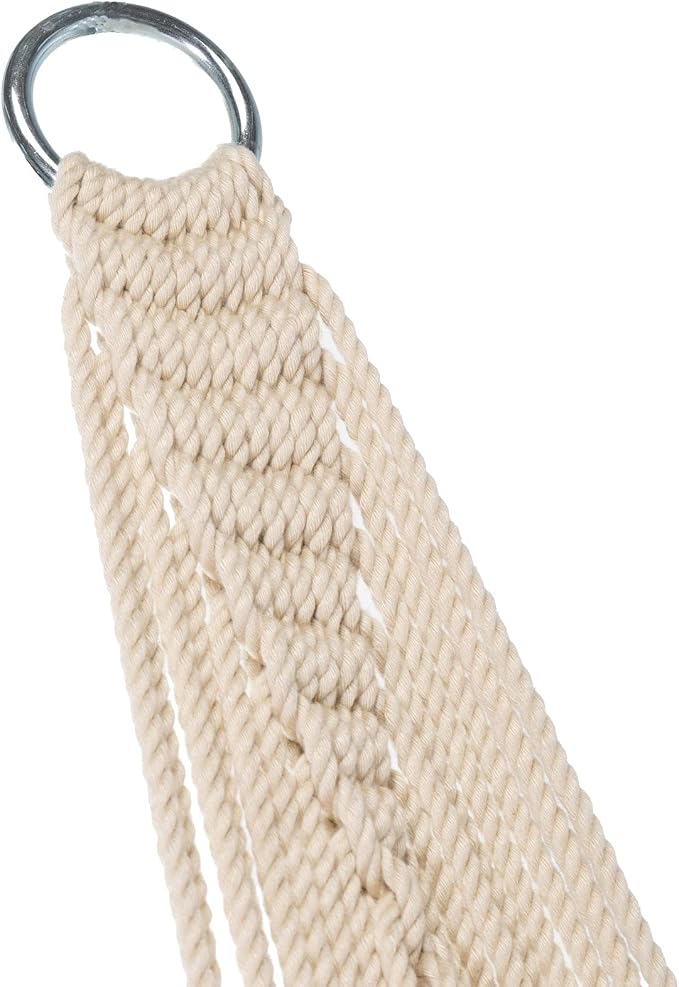 Original Pawleys Island Large Original DuraCord Low Country Sling Rope Hammock with Free Extension Chains & Tree Hooks, Handcrafted in The USA, Accommodates 2 People, 450 LB Weight Capacity