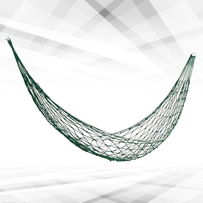 FOMIYES Outdoor Portable Hammock Mesh Nylon Camping Leisure Hammock for Adults 230x80cm Green 5.5mm Rope Garden Travel Swing