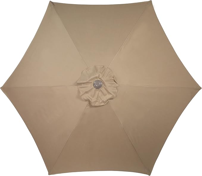Northlight 7.5ft Outdoor Patio Market Umbrella with Hand Crank, Taupe