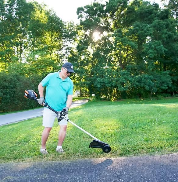 Yard Force 60V Cordless String Trimmer | 16" Cutting Width, Brushless Motor, 3-Speed Electric Weed Eater with Attachment Compatibility