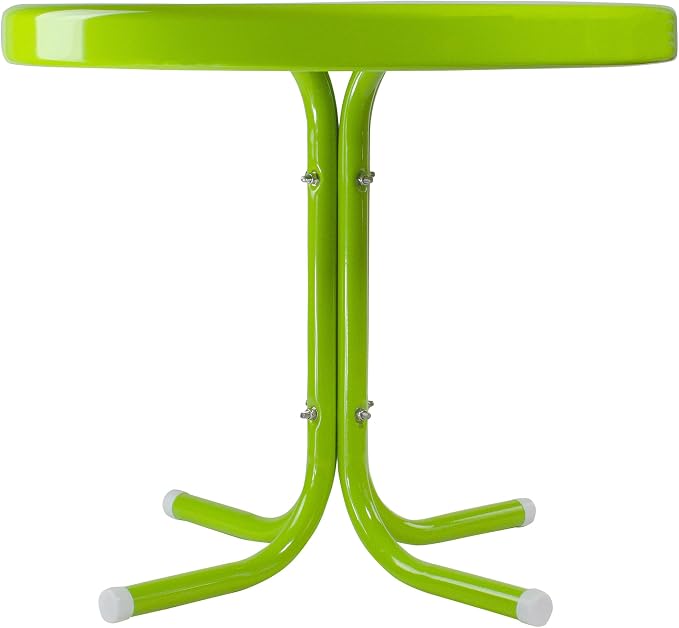 Northlight Outdoor Retro Tulip Side Table, 22", Lime Green