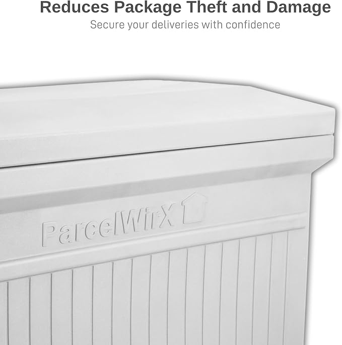 RTS Home Accents ParcelWirx Premium Horizontal Storage Cabinet/Package Delivery Box with Lift Off Lid, Slate Grey