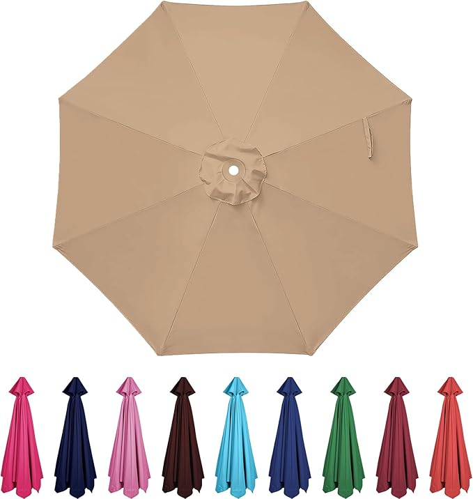 Patio Umbrella 9 ft Replacement Canopy for 8 Ribs-Canopy Only