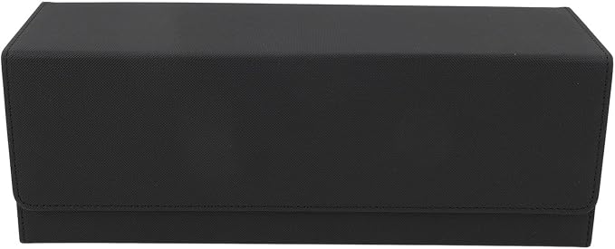Card Storage Box, PU Leather Magnetic Closure Deck for 400+ Cards with Felt Lining, Elegant Design for Game Tarot Cards Storage (Black Red)