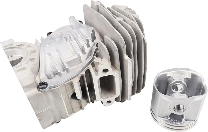 1141 020 1206 Cylinder Piston 47mm for Stihl MS291 MS291C Chainsaw, 47mm Big Bore for Stihl MS271 MS271C Chainsaw(Round Style Intake)