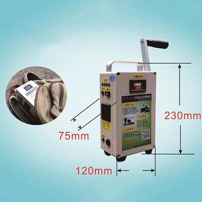 Outdoor Generator Portable Hand Crank Generator,150w 110v 220v 15000mah Small Hand Crank Generator,Used for Mountaineering,Travel,Hiking,Camping,Emergency,Power Outage,220V