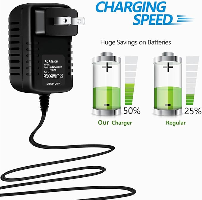 AC Adapter Replacement for Club Cadet Model 12AE18JA056 Electric Start Lawn Mower Power Cord
