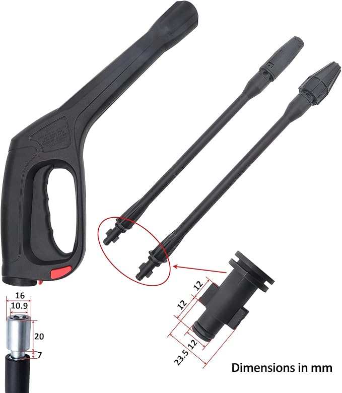 Bear Force High Pressure Water Spray Gun Wand Nozzle, Replacement Pressure Washer Gun Compatible with Portland Pulsar Powerwasher TaskForce TaskMaster ShopForce Electric Pressure Washers