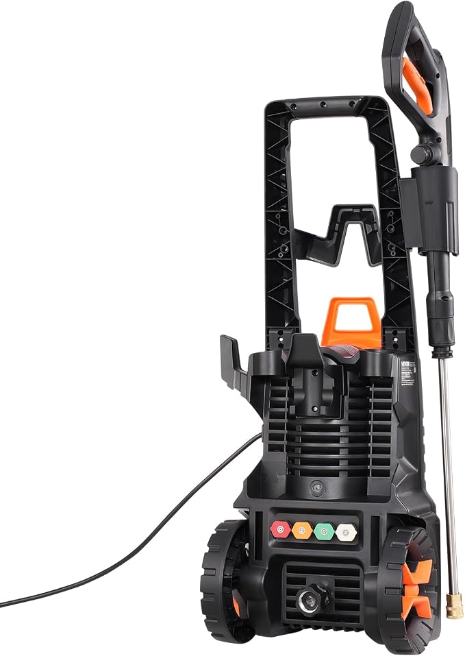 VEVOR Electric Pressure Washer, Max 4500 PSI and 3.2 GPM with Pressure Adjustment, High Power Pressure Cleaning Machine with 4 Quick Connect Nozzles, for Cars/Fences/Driveways/Patios/Home Cleaning