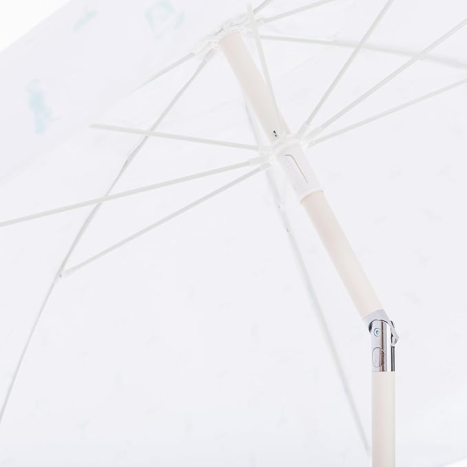 Business & Pleasure Co. Margaritaville Manana Umbrella - 6.5' Beach Umbrella Sand Anchor, 7' Tall Telescopic Aluminum Pole, UPF 50+