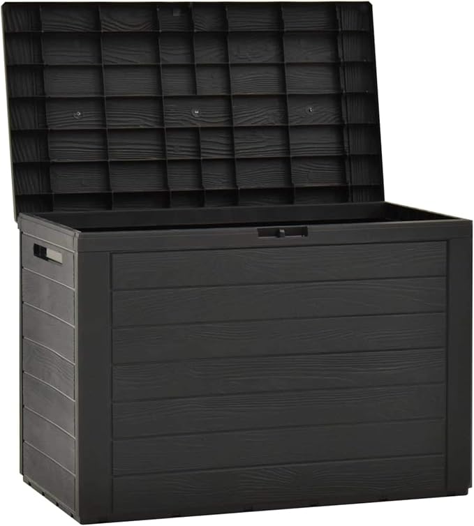 Festnight Patio Storage Box Storage Deck Box Outdoor Storage Container for Outdoor, Balcony Anthracite 38.7"x17.3"x21.7"