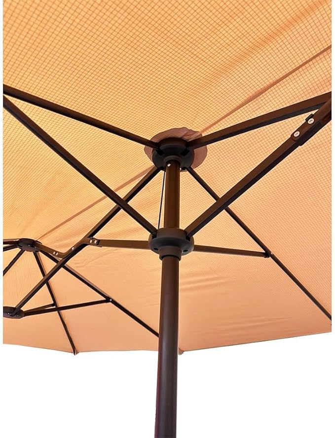 Garden Winds Custom Fit Replacement Canopy Top Cover Compatible with The Phi Villa, Green Party E02GM029, E02GM029-M, E02GM010, E02GM010-M 13' Outdoor Double Sided Patio Umbrella - Upgraded Performance RipLock 350 Fabric