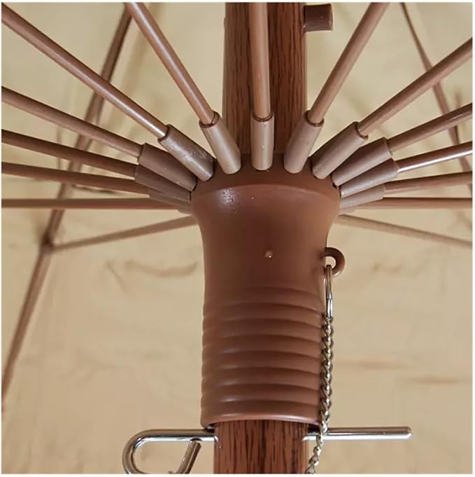Member's Mark 8' Hula Thatched Tiki Umbrella Hawaiian Style Beach Patio Umbrella and 16 Giant Interior Fiberglass Ribs add Superior Strength - Lightweight, powder-coated aluminum umbrella Natural Color - Tropical Palapa Umbrella For Beach-Deck- Patio- ...