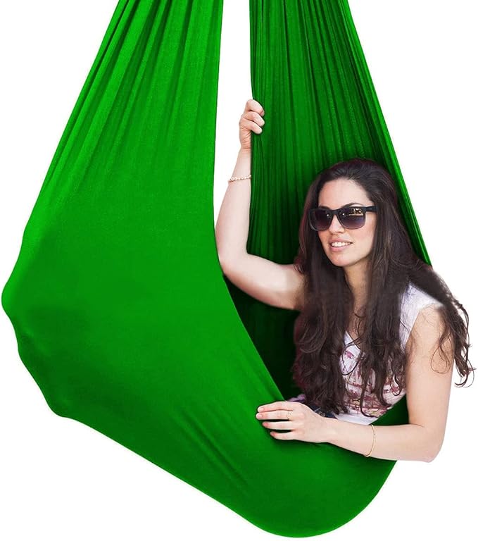 Sensory Swing for Adults Therapy Swing for Kids Indoor Outdoor Calming Snuggle Hammock Durable Fabric Swing for Autism ADHD Aspergers and Sensory Integration