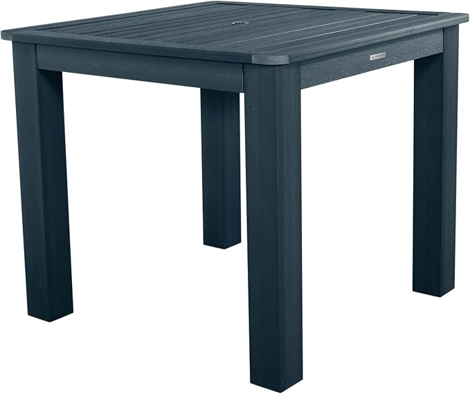 Highwood Weatherly 5 Piece Square Counter Height Outdoor Dining Set, Federal Blue