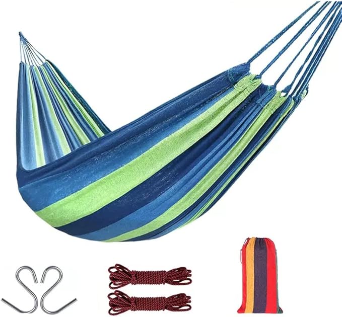 Outdoor Hammock Anti-Rollover Travel Camping Portable Hammock Hanging Chair Outdoor Portable Camping Travel Equipment (Color : Green-b, Size : 190 * 80cm)