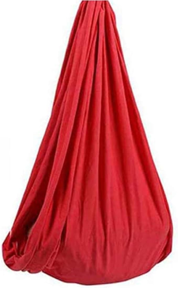 Kids Swing Hammock for Autism ADHD ADD Cuddle Up to 200kg Sensory Hammocks Child Elastic Parcel Steady Seat Swing (Color : Red, Size : 150 x 280 cm (L x W).)