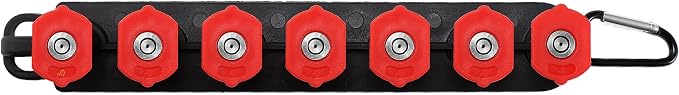 Tool Daily Pressure Washer Tips, 0 Degree Red Power Washer Nozzle Tips 7 Pack with Nozzle Holder, 1/4 Inch Quick Connect, 4000 PSI