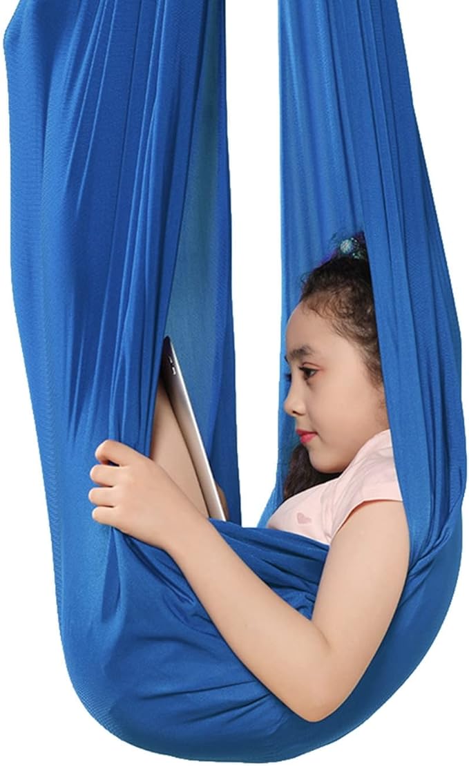 Sensory Swing for Adults Therapy Swing for Kids Indoor Outdoor Soothing Calming Snuggle Hammock Durable Soft Fabric Swing Help Children with Sensory Needs