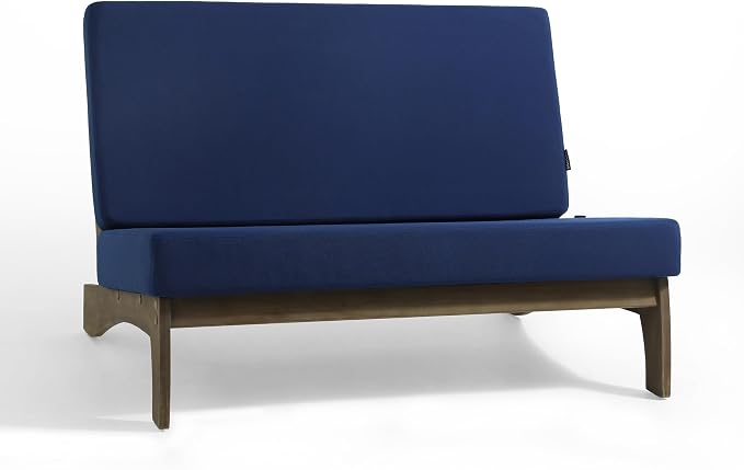 Pia Ricoo 1-Piece Patio Furniture Set, Outdoor Loveseat with 4.5-Inch Thick Cushions, All-Weather Outdoor Sofa for Backyard, Deck, Lawn - Navy