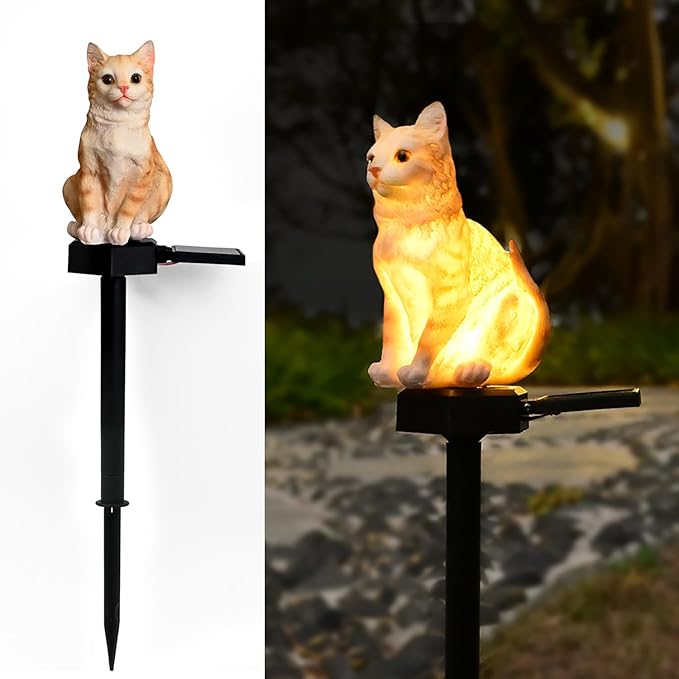 Solar Powered Garden Owl Decor Outdoor Yard Statues Outside Lawn Ornaments | Snowy Owl Figurine Patio Decorative Stake Waterproof LED Halloween Decorations Bird Lights for Landscaping Backyard Flowerbed
