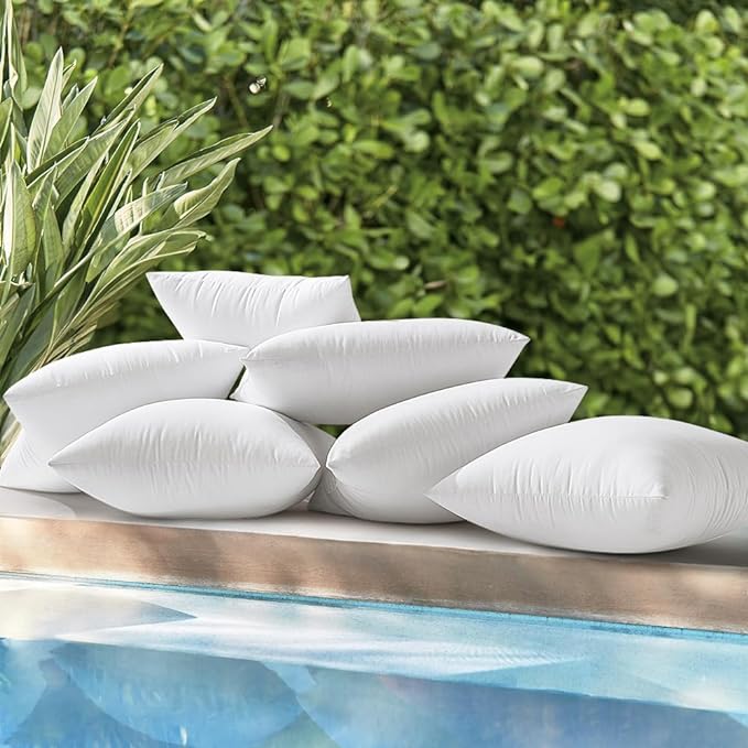 MIULEE 12x20 Inch Outdoor Pillow Inserts, Pack of 4 Waterproof Pillows | Decorative Throw Pillows, Garden Pillow Form for Patio Sofa Couch
