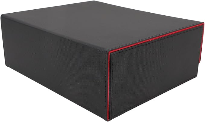 CHICIRIS Card Deck Storage Box Elegant PU Leather Magnetic Closure Large Capacity Card Deck Holder Box/Cover for Game Shelf Decor (#2)