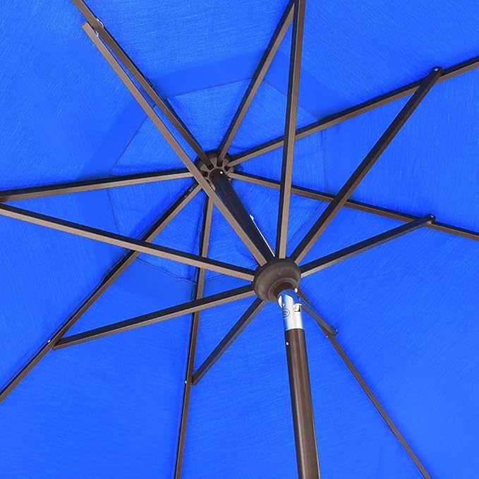 EliteShade USA 10-Year-Non-Fading 10Ft Market Patio Umbrella, UPF 50+ UV Protection Performance Sun Umbrella, Heavy Duty Commercial Grade Outdoor Table Umbrella with Crank & Tilt, Windproof Vented Top for Garden, Pool, Deck and Outdoor Playsets, Royal ...