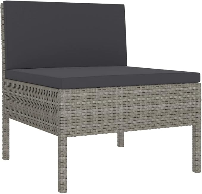 Patio Lounge Set with Cushions,Patio Furniture Sets,Patio Conversation Sets,Outdoor Furniture Sets,for Garden,Backyard,Outdoor,12 Piece Poly Rattan Gray