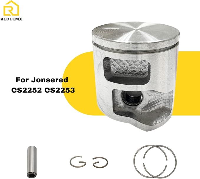 43mm Piston Kit with Rings Compatible with Husqvarna 545 545XP 550 550XP & for Jonsered CS2252 CS2253 Chainsaws Replaces Part #577 04 70-02 Aftermarket Engine Rebuild Kit