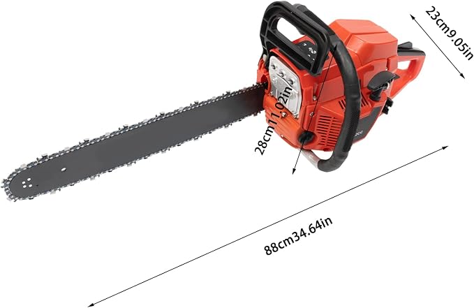 Chainsaw Gas Powered 52cc 20 Inch Chain Saw, 2 Stroke Handheld Cordless Petrol Chainsaws With Fuel Tank, Heavy Duty Chainsaw For Wood Trees Cutting Garden Farm Ranch Home